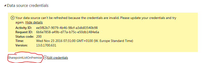 Invalid credentials on Sharepoint folder - Microsoft Fabric Community