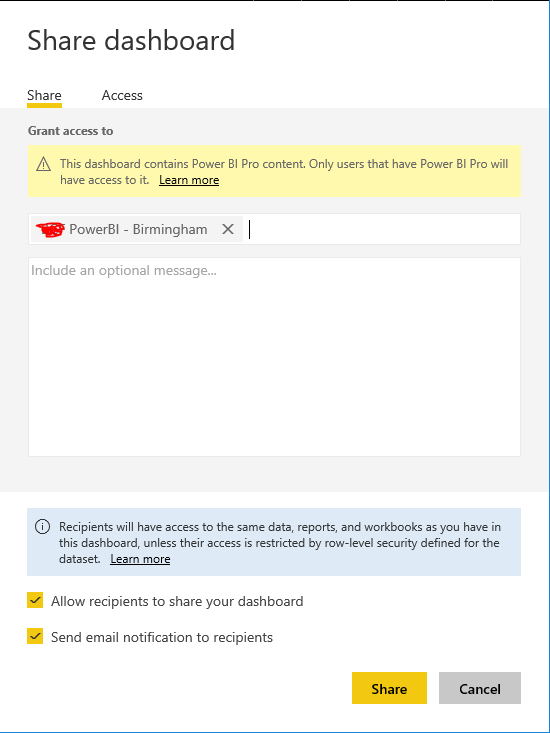 Sharing Dashboards email notification - Microsoft Fabric Community