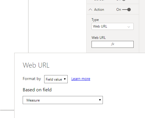 Shape action, based on field "Measure"