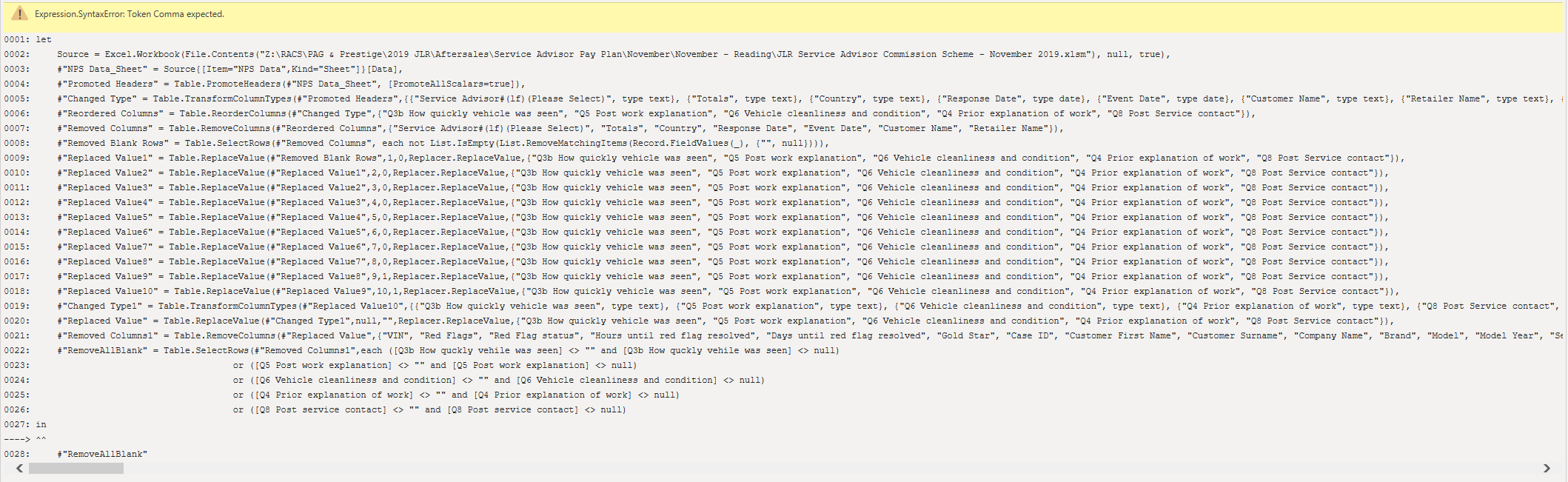 Solved: remove rows where not all columns are blank - Microsoft Fabric ...
