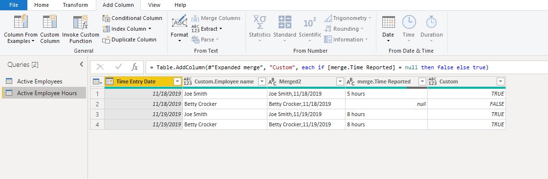 Solved: Compare Values in Two Tables and Return False if D ...