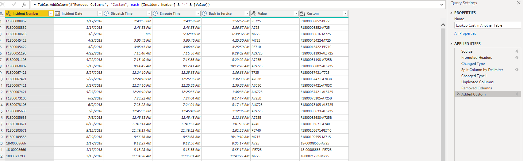 Lookup Cost in Another Table - Microsoft Fabric Community