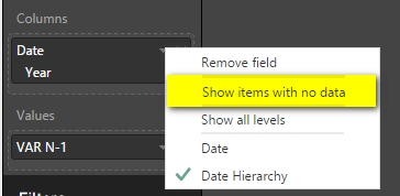 how to display variation in Matrix - Microsoft Fabric Community