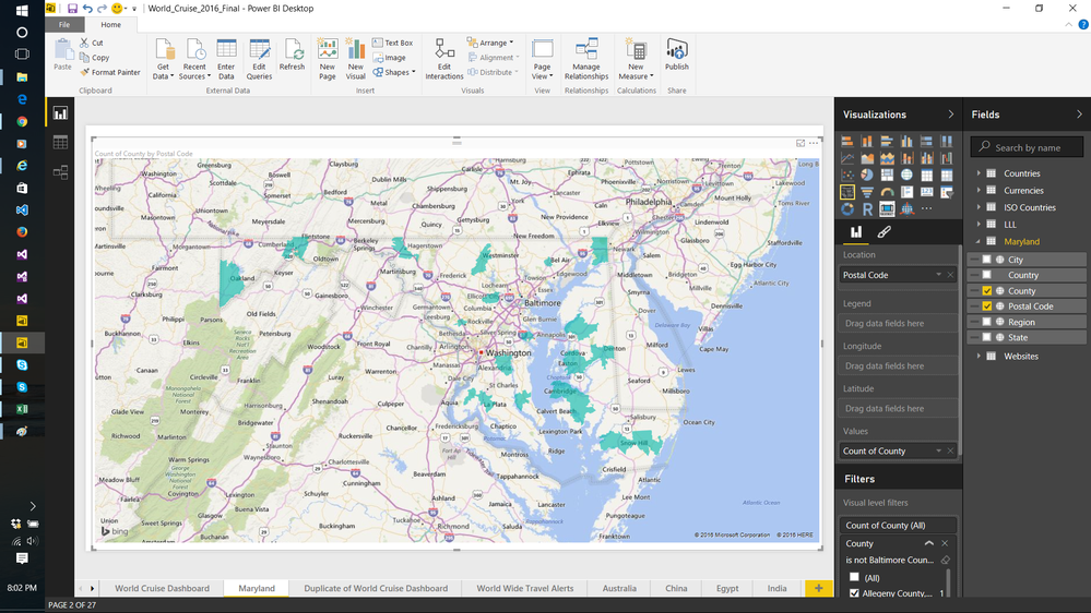 Filled Map by Zipcode