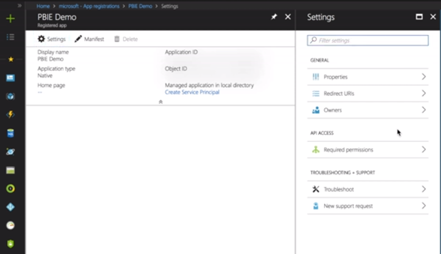Azure Power BI Embedded Settings