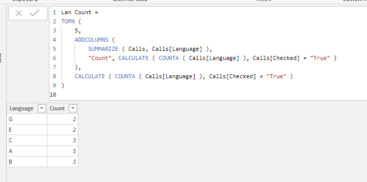 Solved: Top # on a new Table based on Count - Microsoft Fabric Community