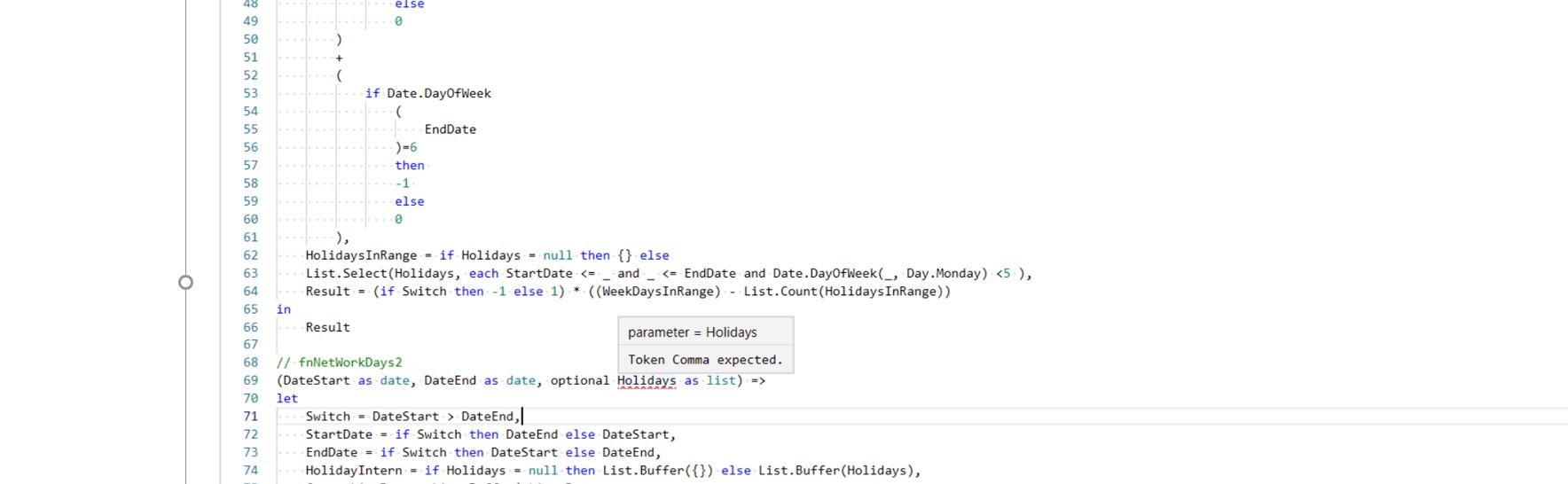 Solved: NEtwork Days M language - Microsoft Fabric Community