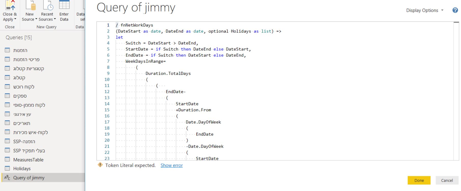 Solved: NEtwork Days M language - Microsoft Fabric Community