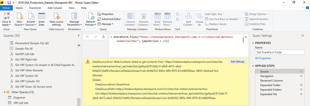 I have an error when trying SharePoint.Files