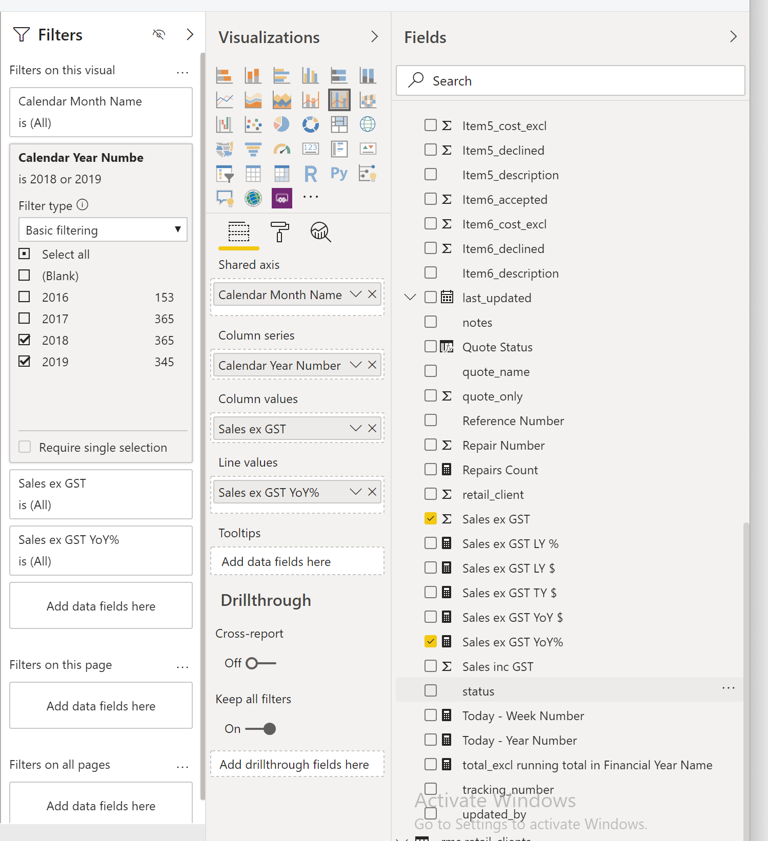 Year-on-year variance not calculating correctly - Microsoft Fabric ...