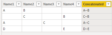 Note i've used double dashes, as Names might contain single dashes