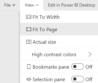 PBIRS View Options