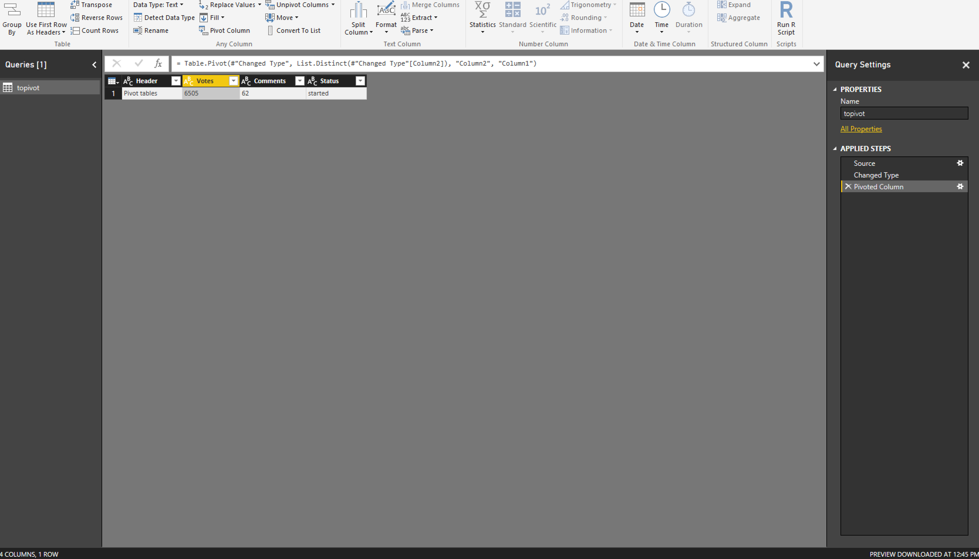 Solved: Pivot text to table - Microsoft Fabric Community