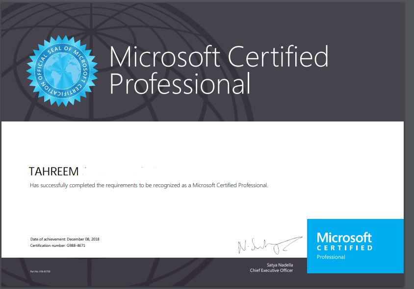 Solved certification exam 70778 Microsoft Fabric Community