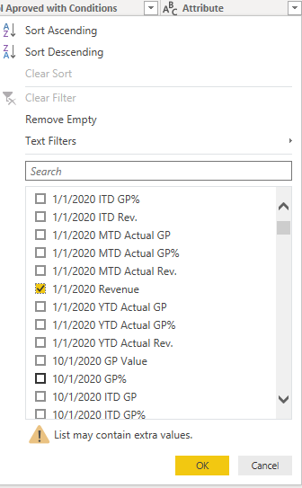 Filters not working in Power Query - Microsoft Fabric Community
