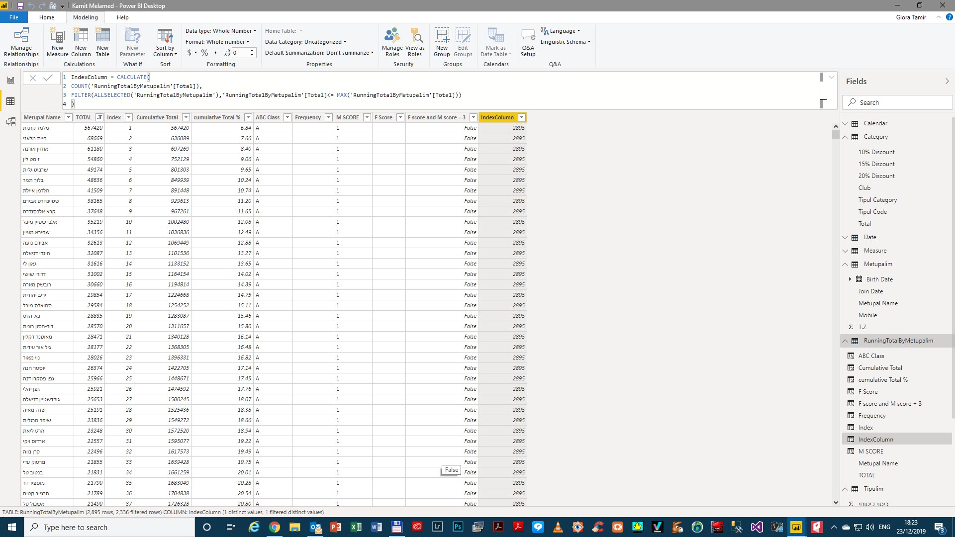 Row number in calculated table - Microsoft Fabric Community
