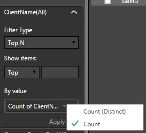 Solved: Newbie question about the Top N filter - Microsoft Fabric Community