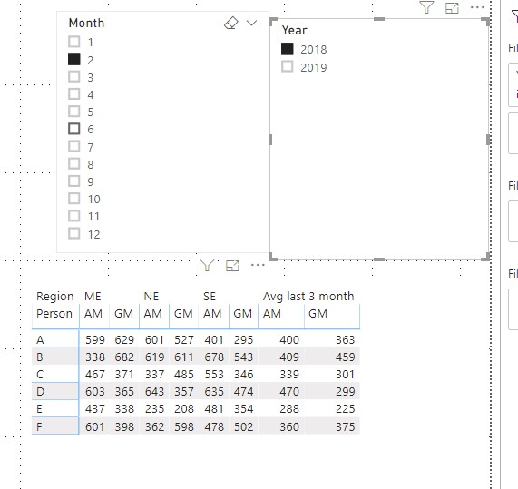 calculate Last 3 month average based on selected m... - Microsoft ...