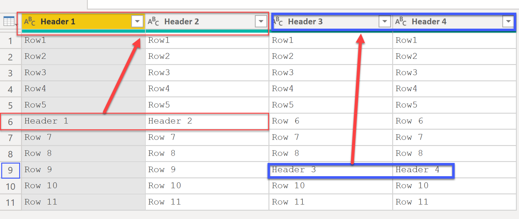 Solved: How to rename column headers taking new header val ...