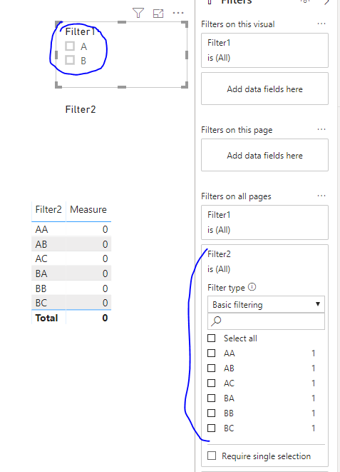 Solved: Filter values of one filter by selecting values in ...