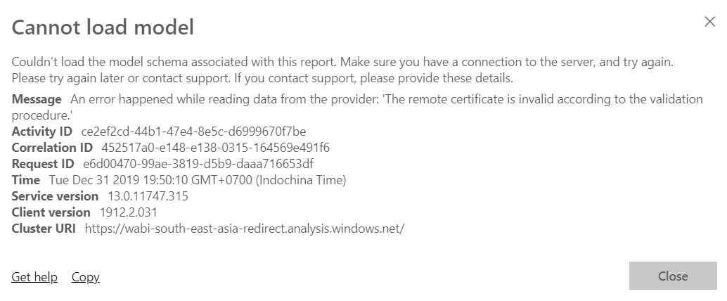 Failed to update data source credentials for postg... - Microsoft ...