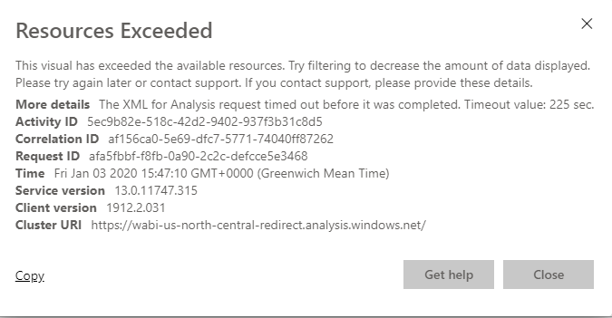 Solved: Time out error Power Bi Services - Microsoft Fabric Community