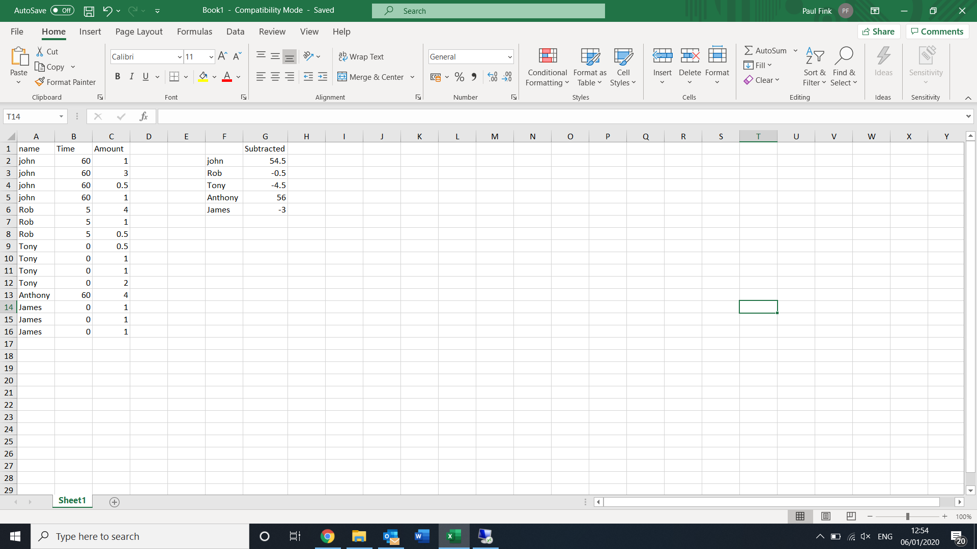 Subtracting Columns from 2 Tables - Microsoft Fabric Community