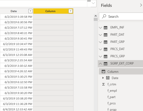 Creating column to show previous row - Microsoft Fabric Community
