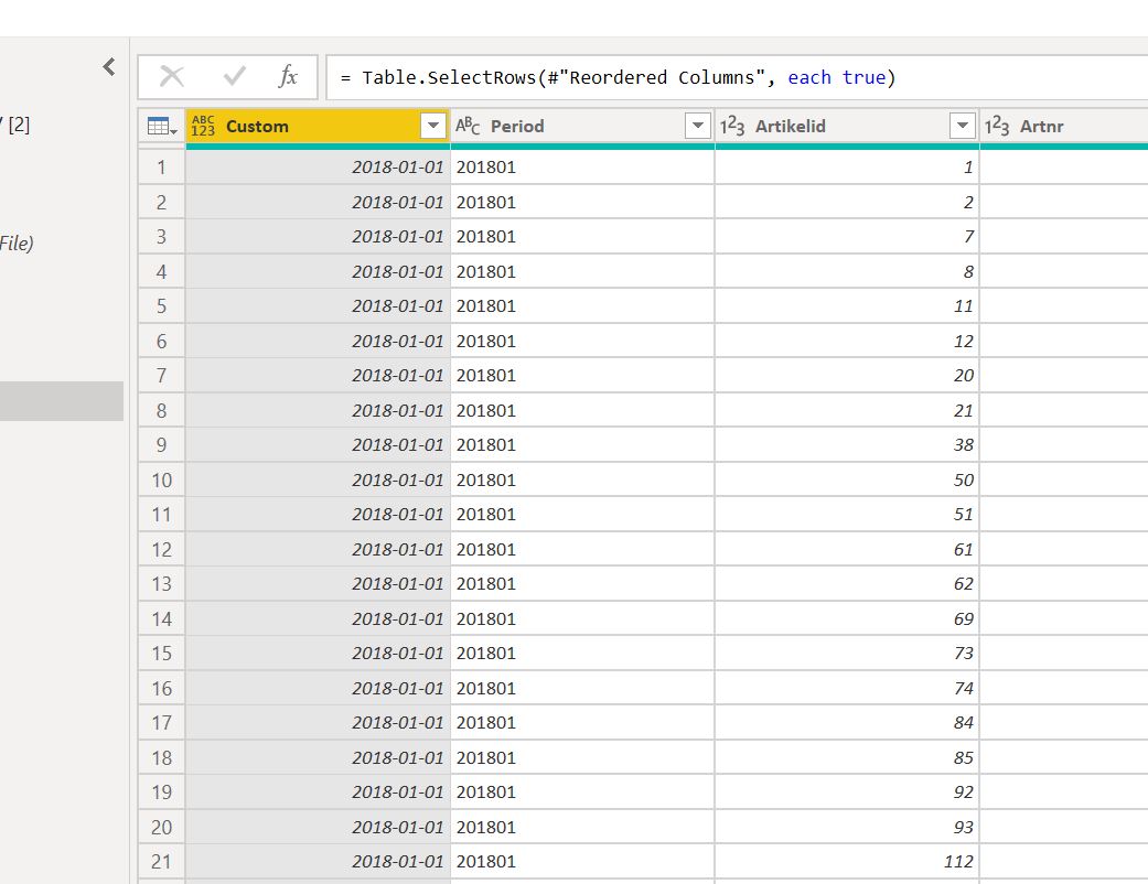 Solved: Changeing data type from whole number to date (yea ...