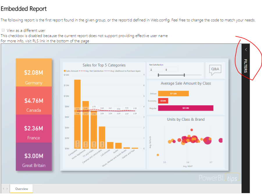 Embed Report along with table filter option - Microsoft Fabric Community