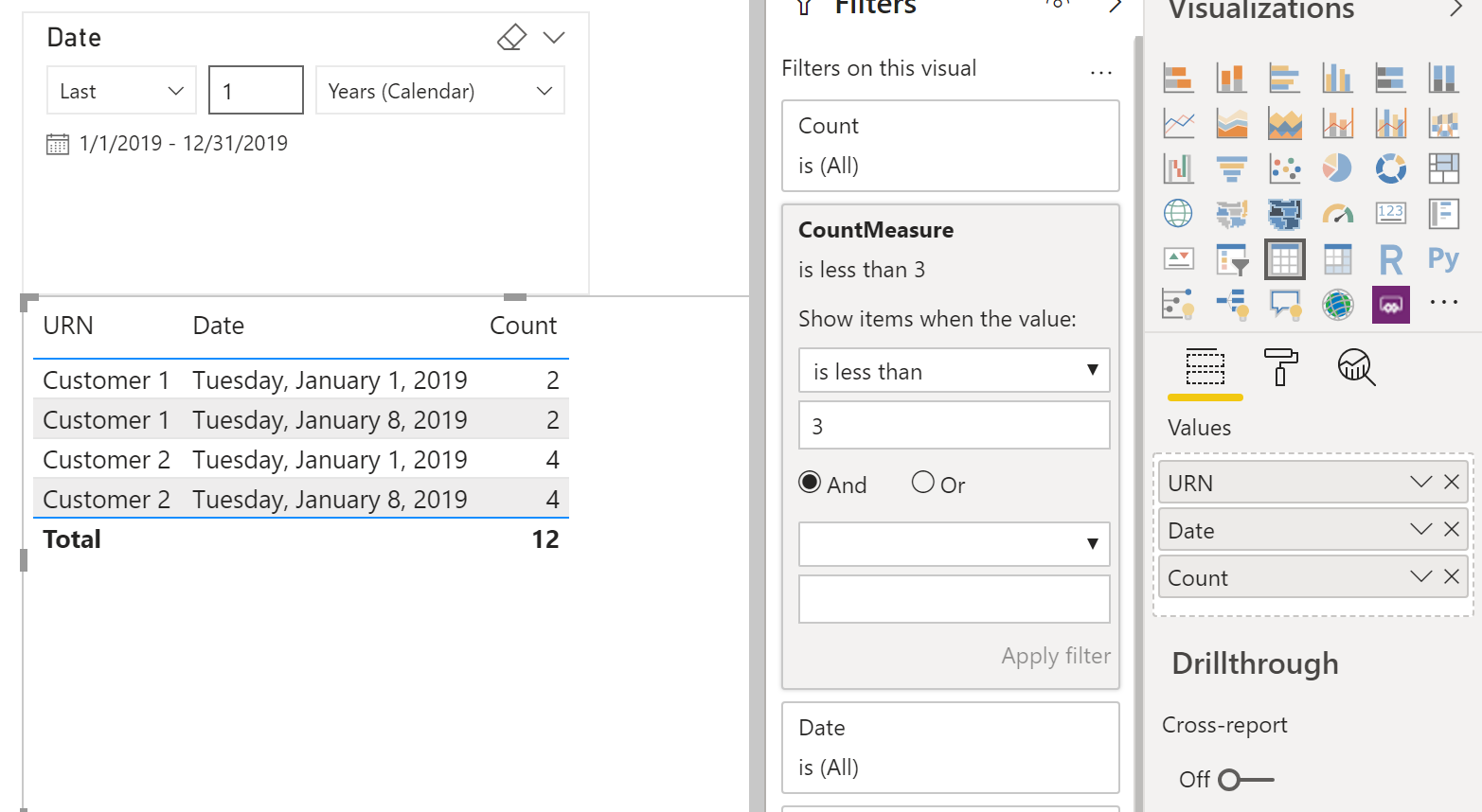 Solved: Count unique reference numbers based on date slice ...
