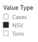 Possible selectable values in filter