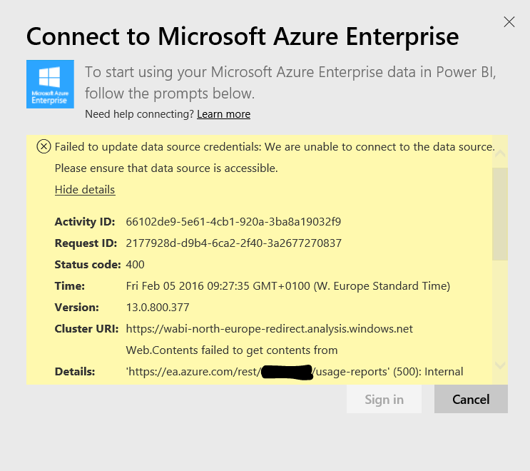 Problem w/ Azure Audit Log content pack - Microsoft Fabric Community