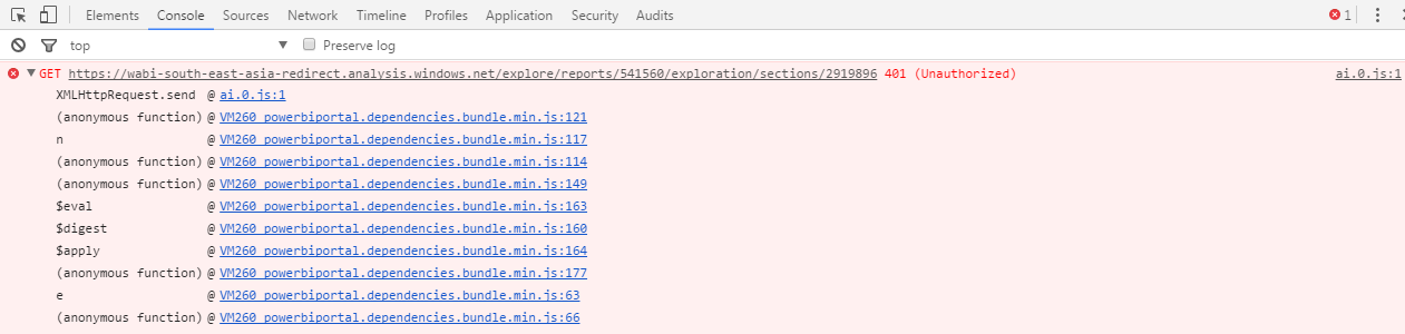 Getting an error while loading the dashboard embed... - Microsoft ...