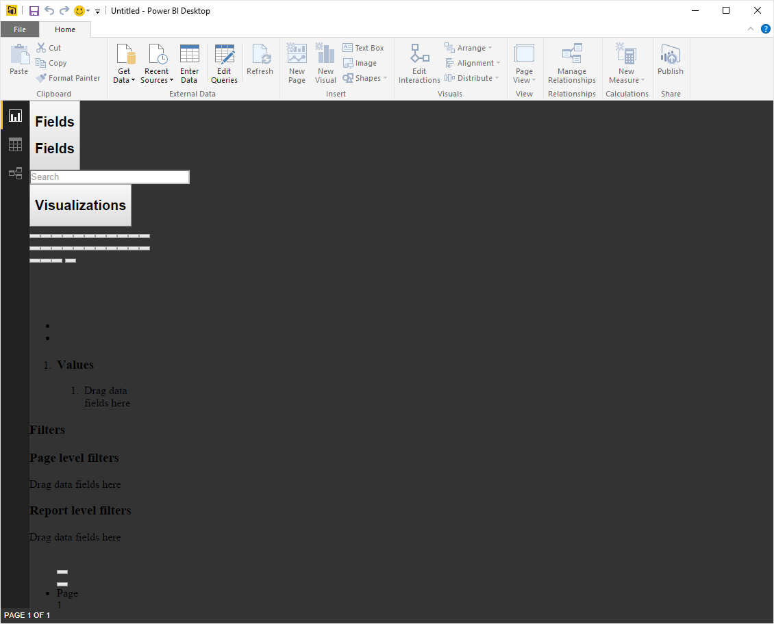 Visualizations not displaying - Microsoft Fabric Community