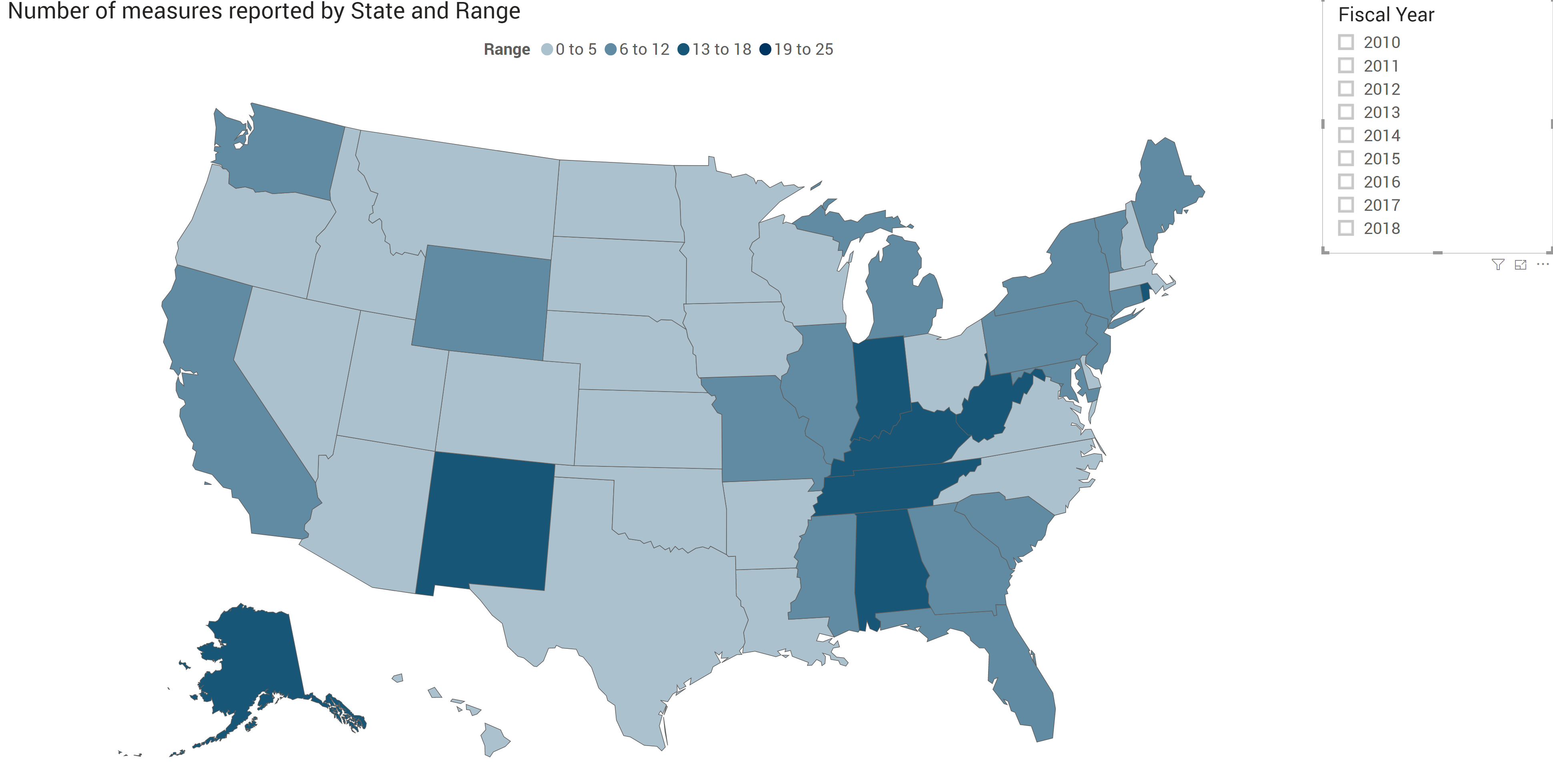 Solved: Shape map shows different colors for states, but u ...
