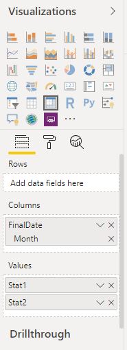 Add extra columns in matrix visual - Microsoft Fabric Community