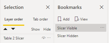 Slicer Visible