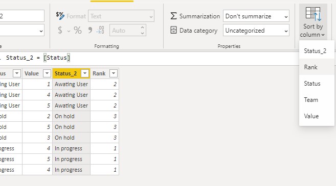 Solved: sorting in Matrix visualization - Microsoft Fabric Community