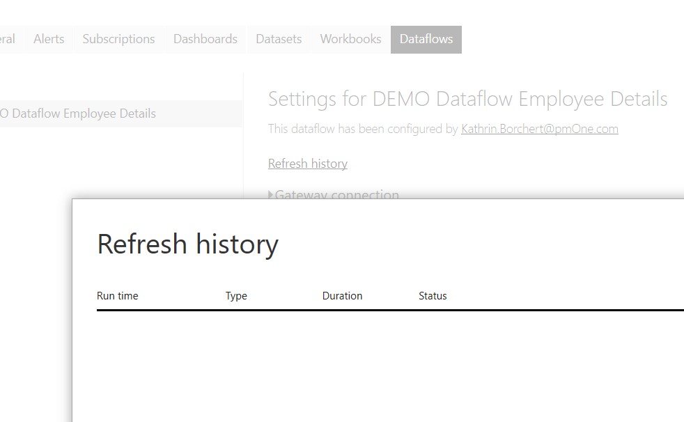 Re: Dataflow showing empty tables in Power Bi desk... - Microsoft ...