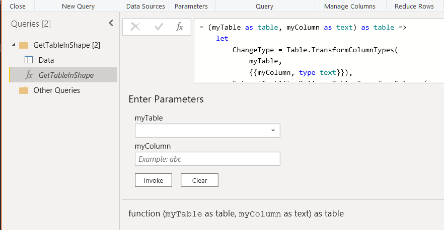Solved: Re: Custom Function in Query - Microsoft Fabric Community