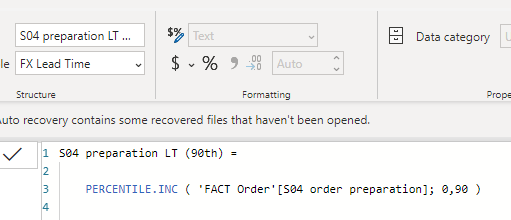 Percentile and format - Microsoft Fabric Community