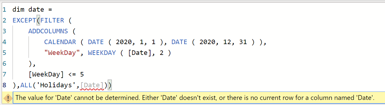 Solved: Edit DAX to filter out specifics dates from column - Microsoft ...