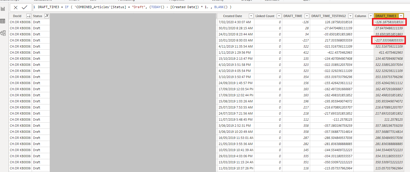 Calculated Column: DATEDIFF with filter - not work... - Microsoft ...
