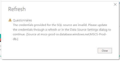 Authentication error with Azure DB - Microsoft Fabric Community