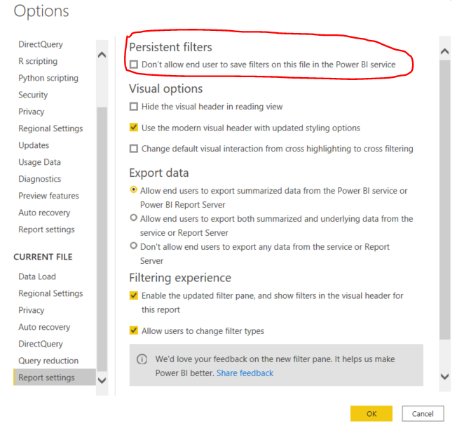 Solved: Can we set initial value for filters in Power BI? - Microsoft ...