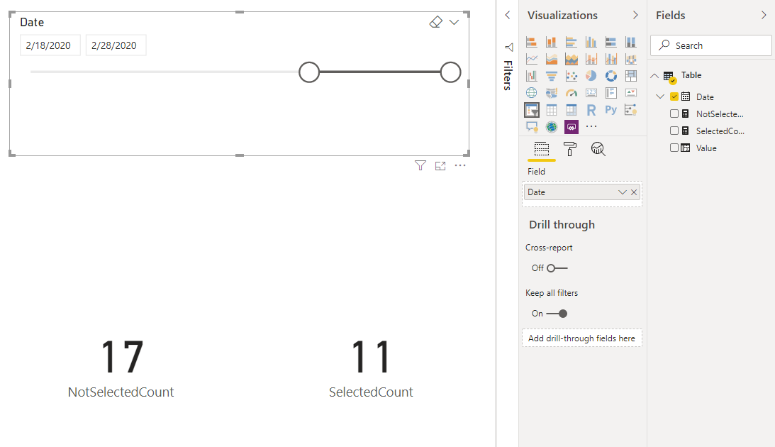 Solved: values on the bases of selecting dates - Microsoft Fabric Community