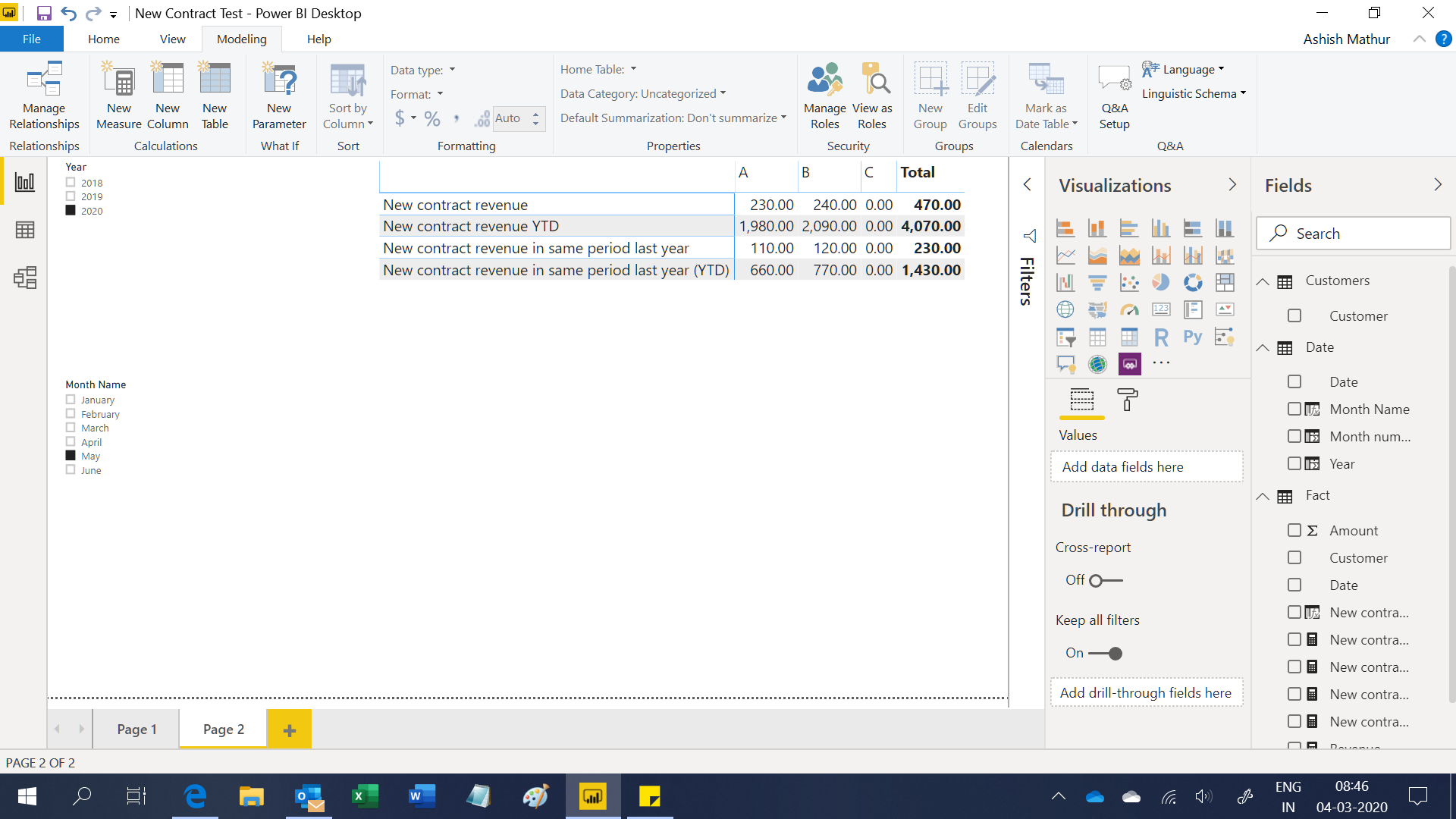 MTD and YTD based on Criteria - Microsoft Fabric Community