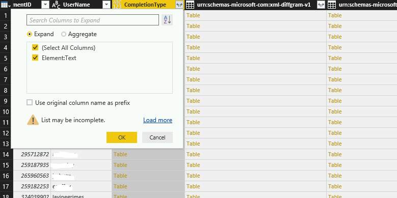 Re: XML Import - Table Type in Column - Microsoft Fabric Community
