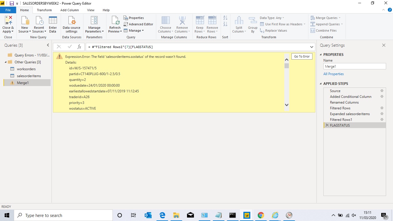 Error with merged table data, but can see the data... - Microsoft ...